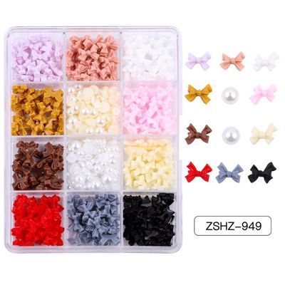 ZSHZ-949/12 grids mix colour bow tie and  pearl