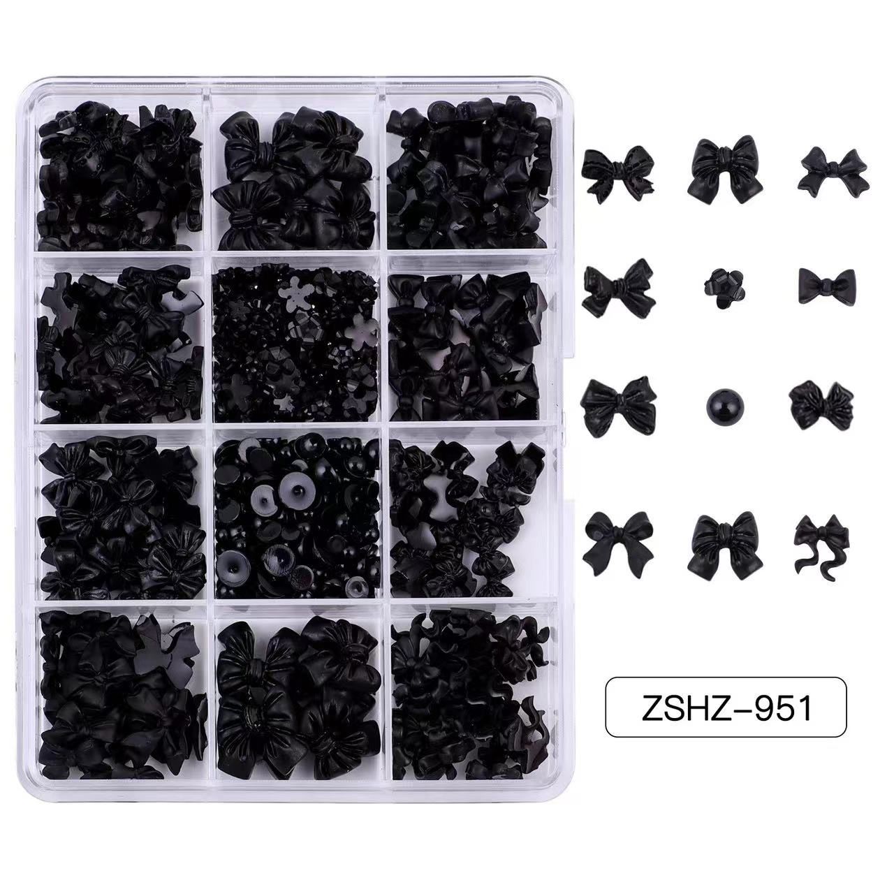 ZSHZ-951/12 grids black bow tie and black pearl