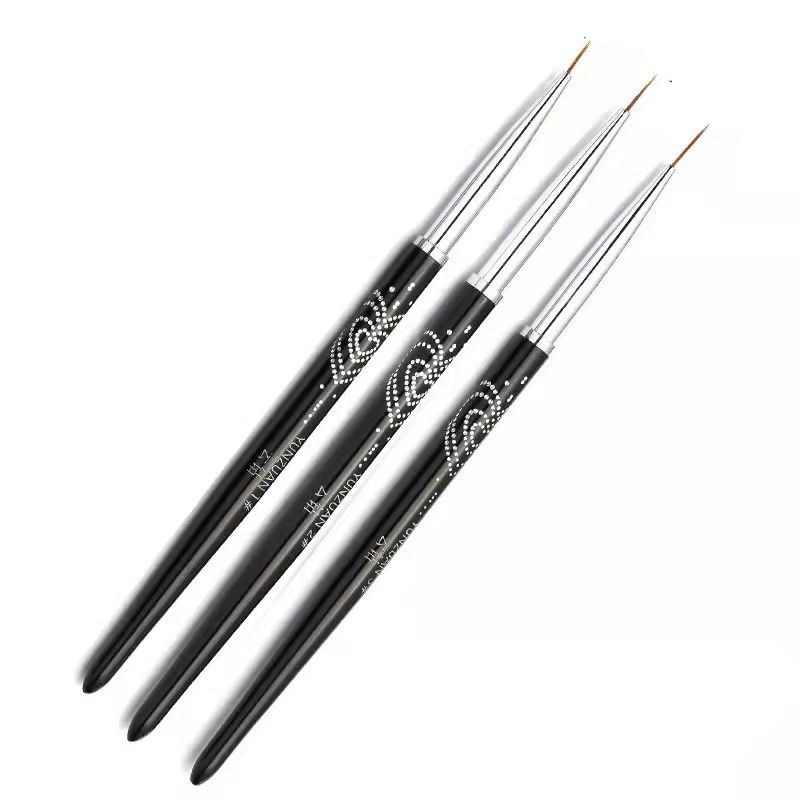 3pcs Striping Brush - Black