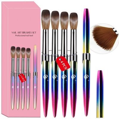 4pcs Acrylic Nail Brush Set,Size 10/12/14/16