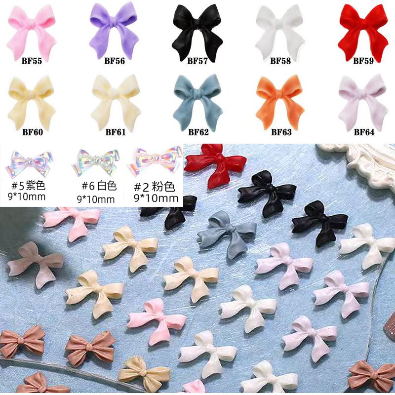 52pcs Bow tie Nail Rhinestone