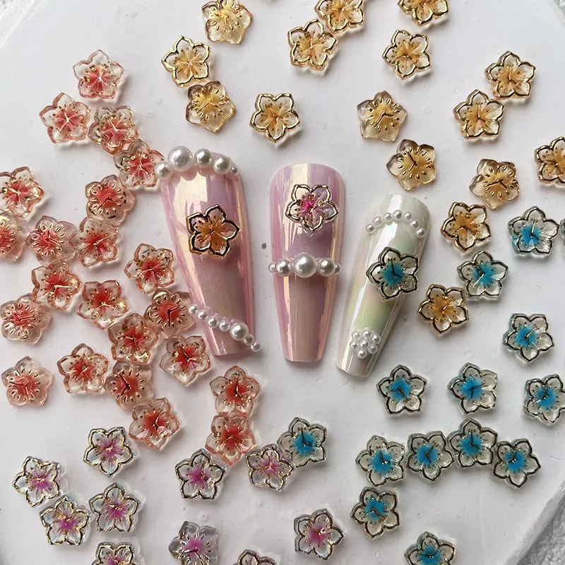 3D Ice Flower Nail Rhinestones 20pcs (Mix Colours )