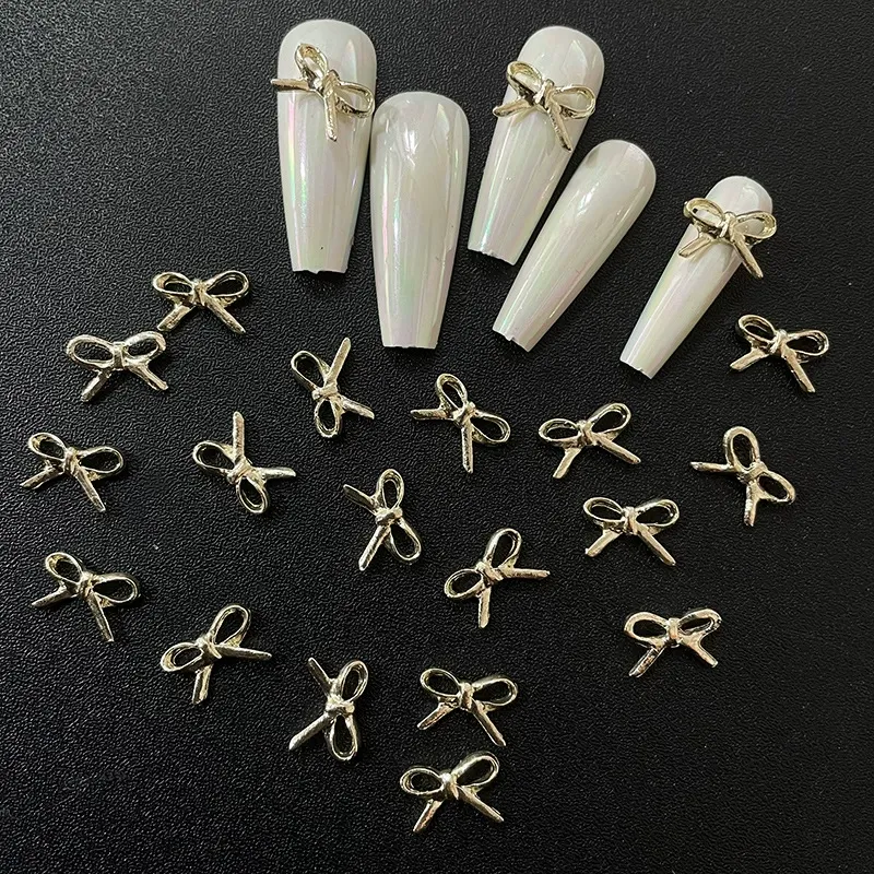 Alloy Ribbon Nail Rhinestones 10pcs