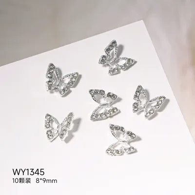 WY1345 Alloy Star Nail Rhinestones 5pcs