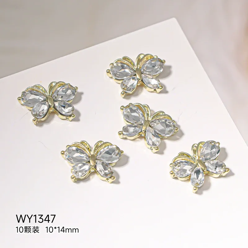 WY1347 Alloy Star Nail Rhinestones 5pcs