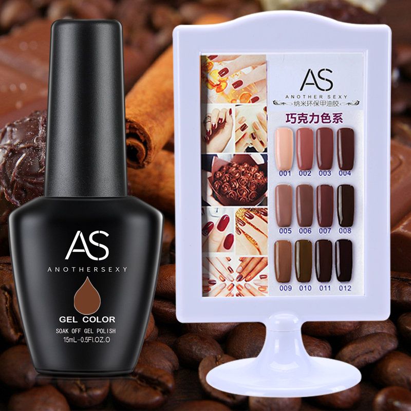 Crazy Promotion - AS 15ml Gel Polish 12 Colours/Set R350 - Brown Set