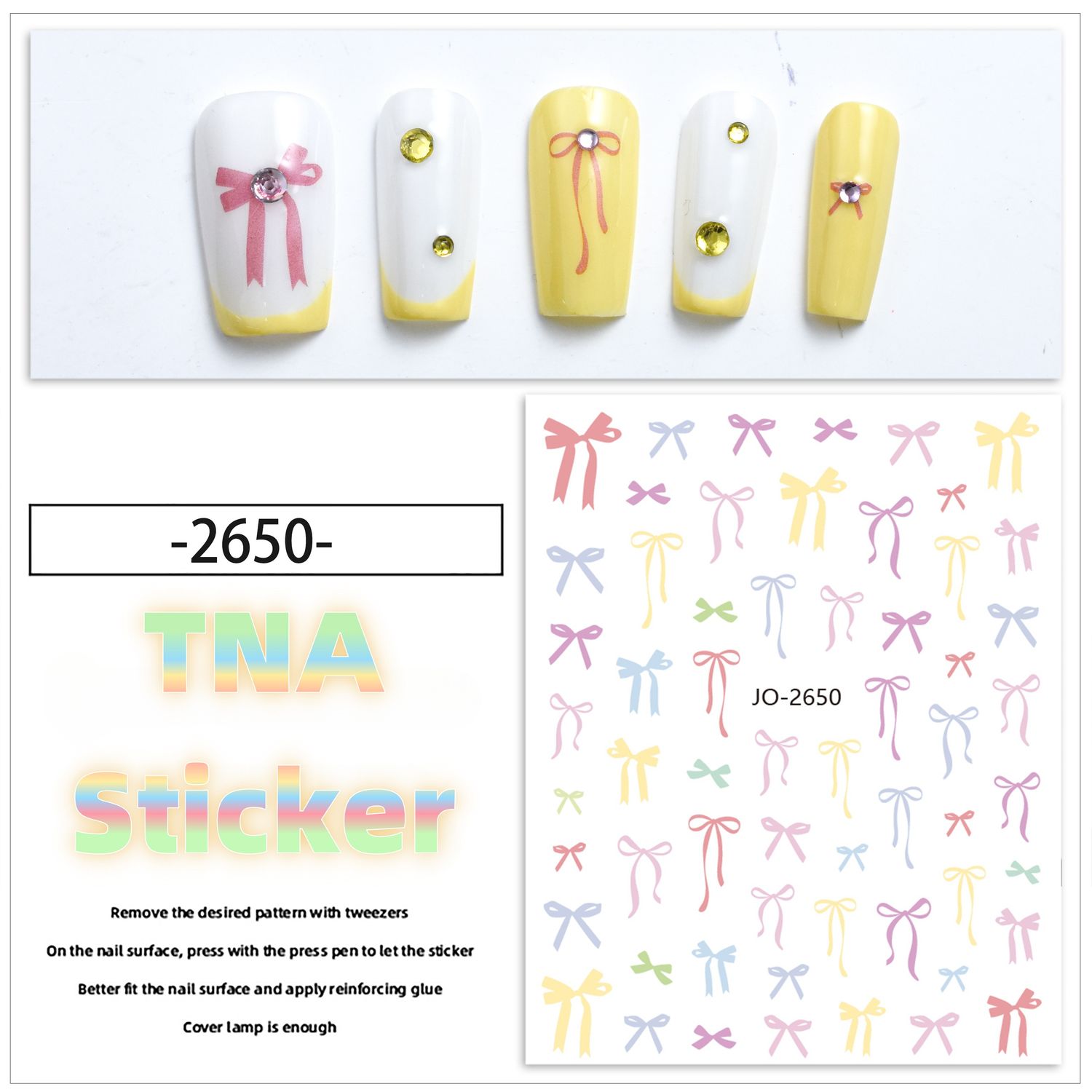Nail Sticker - JO2650 bowtie