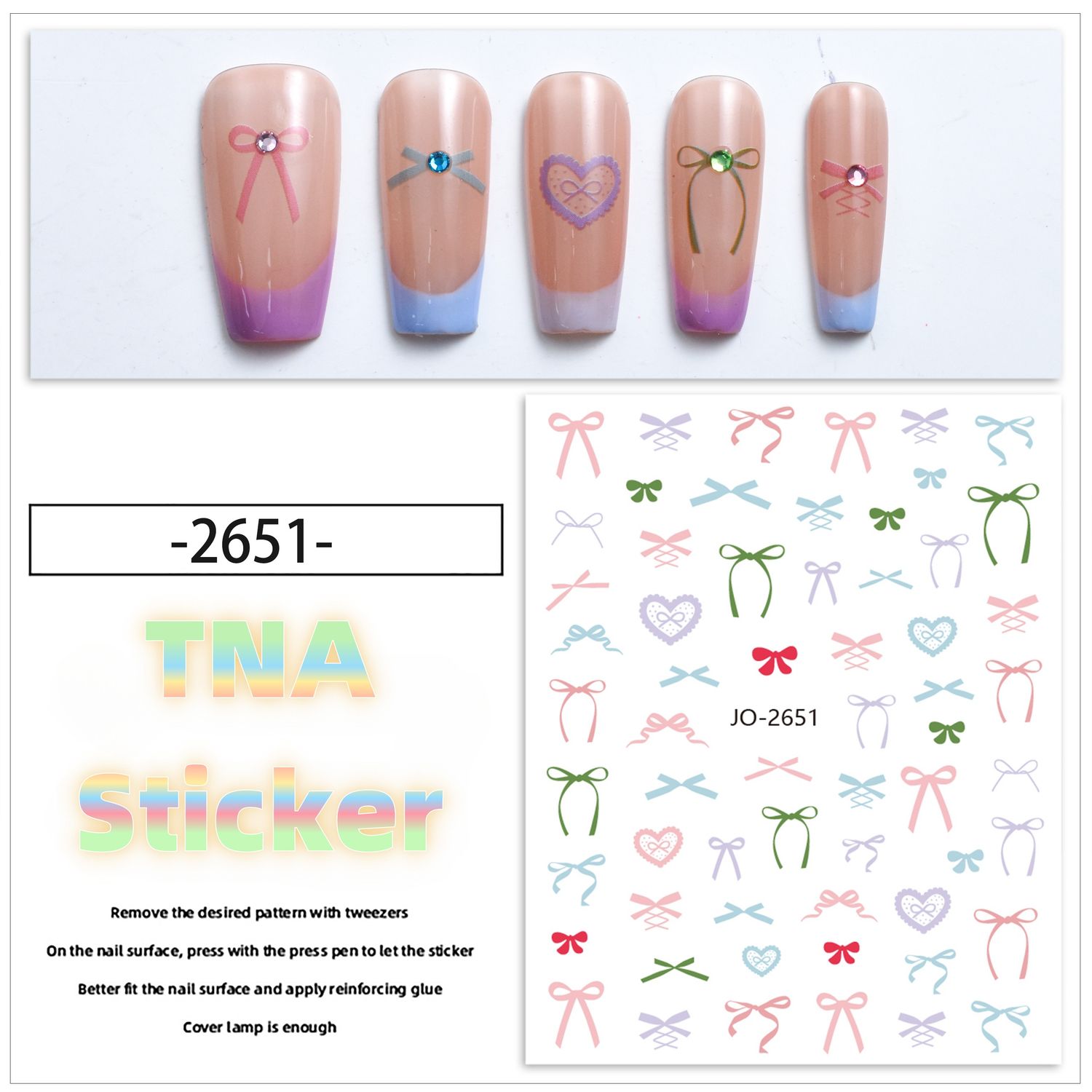Nail Sticker - JO2651 bowtie