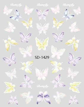 3D relief - style nail sticker - SD1429 butterfly