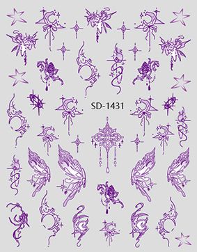 3D relief - style nail sticker - SD1431 butterfly