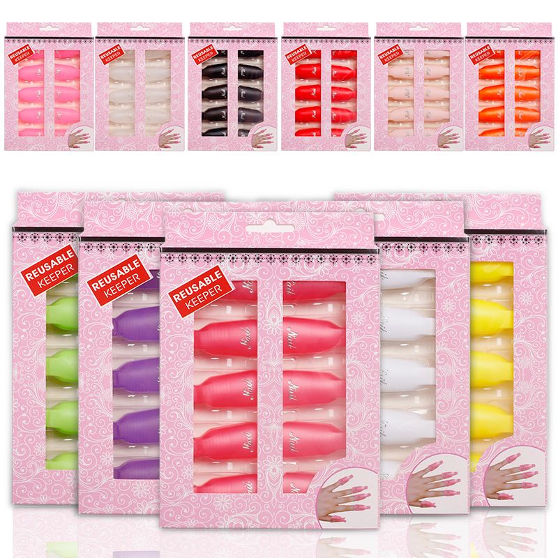 Professional Nail Polish Remover Quality Plastic UV Gel Soak Clip Double Extension Cable Solid for Finger Nail Art