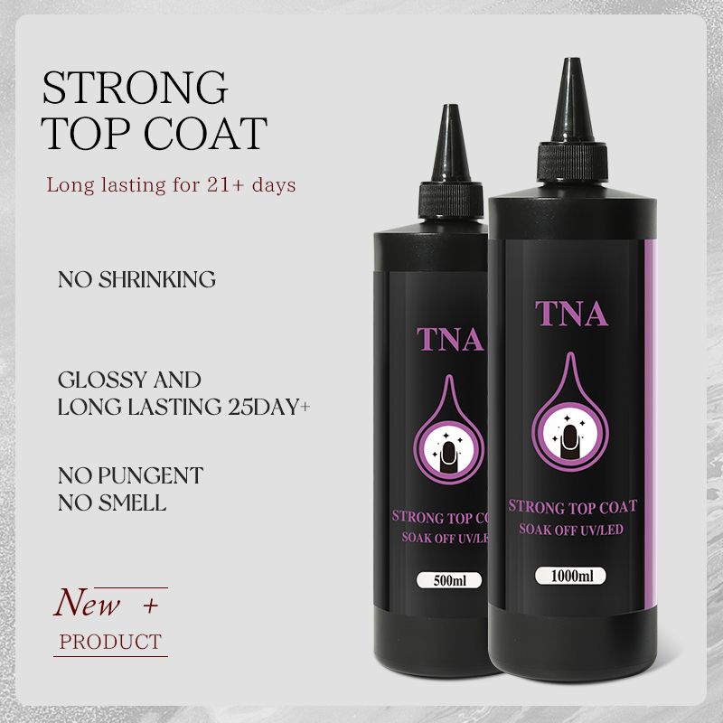 Refill TNA Strong Top coat 500ml/1000ml For salon, professional use