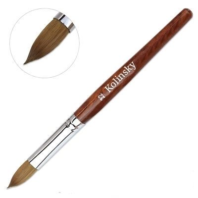 Wooden Kolinsky Sable Hair Acrylic Brush