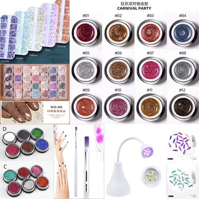Clearance Sale - VENDEENI Carnival Party Gel 10g*12 Colours,Rhinestone 5pcs.Rose UV&LED Lamp 18W, Gel Brush,Fine Glitter 6pcs*2 , waterdrop diamonds 10pcs Flat Bottom*2. (24pcs Set) Clearance Sale - VENDEENI Carnival Party Gel 10g*12 Colours,Rhinestone 5pcs.Rose UV&LED Lamp 18W, Gel Brush,Fine Glitter 6pcs*2 , waterdrop diamonds 10pcs Flat Bottom*2. (24pcs Set)
