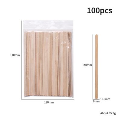 Disposable wooden waxing scraping sticks 100pcs 140*6mm