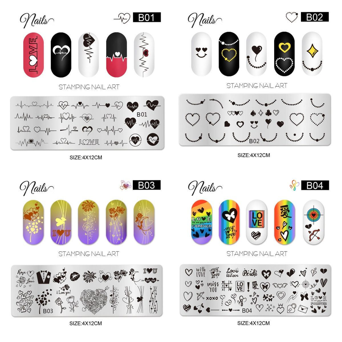 Stamping Plate 4*12cm B