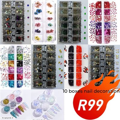 10 boxes nail decorations R99 10 boxes nail decorations R99