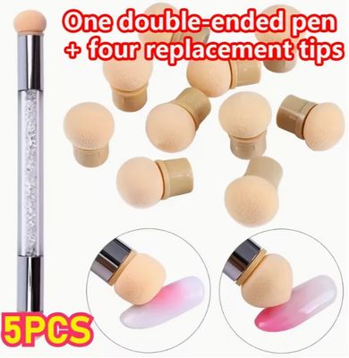 Double head ombre brush + 4 Extra Sponges