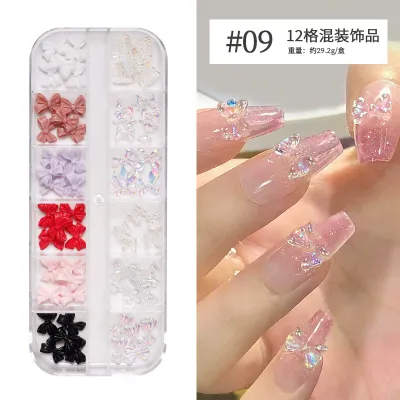 12 Grids Nail Rhinestones DQ09