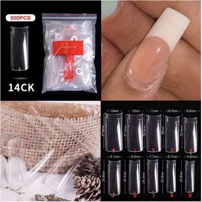 14# French Nail Tips ( 500pcs/Packet )