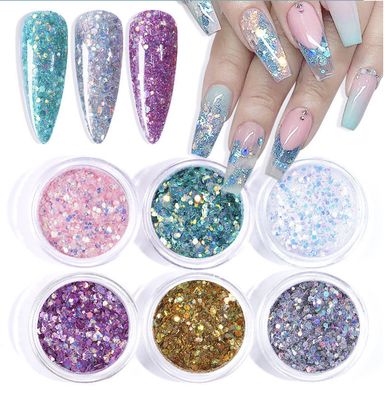 Charms 6 colours Sparkly Glitter