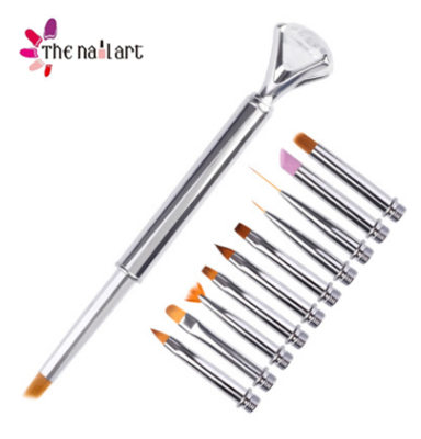 Slver Nail Painting Pen pull Set