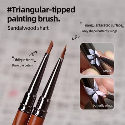 Triangular-tipped painting brush