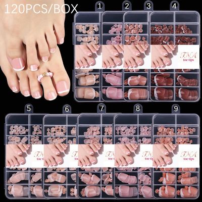 Press On French Toe Tips 120pcs