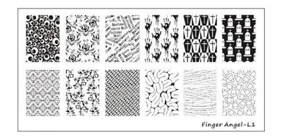 Nail Stamping Metal Plate -  Finger Angel L ( Halloween )