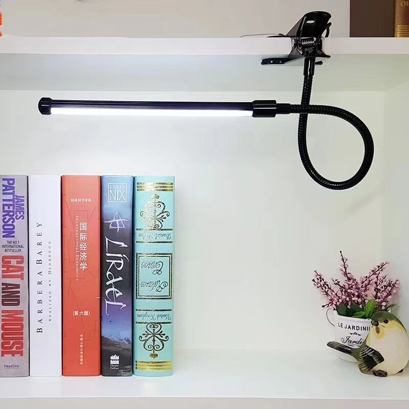 FX001F LED Desk Table Clip Lamp 10W USB Cable