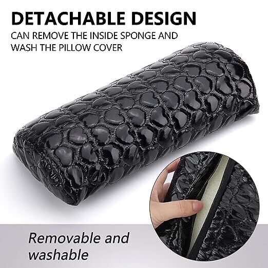 Washable PU Leather Nail Armrest Detachable Manicure Hand Pillow Cushion