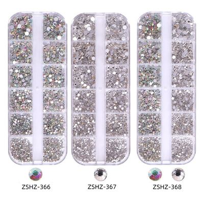 ZSHZ Nail Art Flat-bottomed Small Round Rhinestone