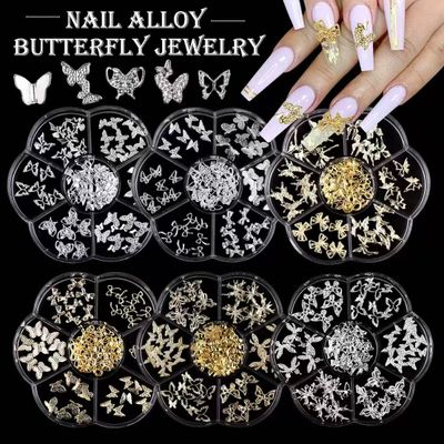 Alloy Butterfly Nail Rhinestone
