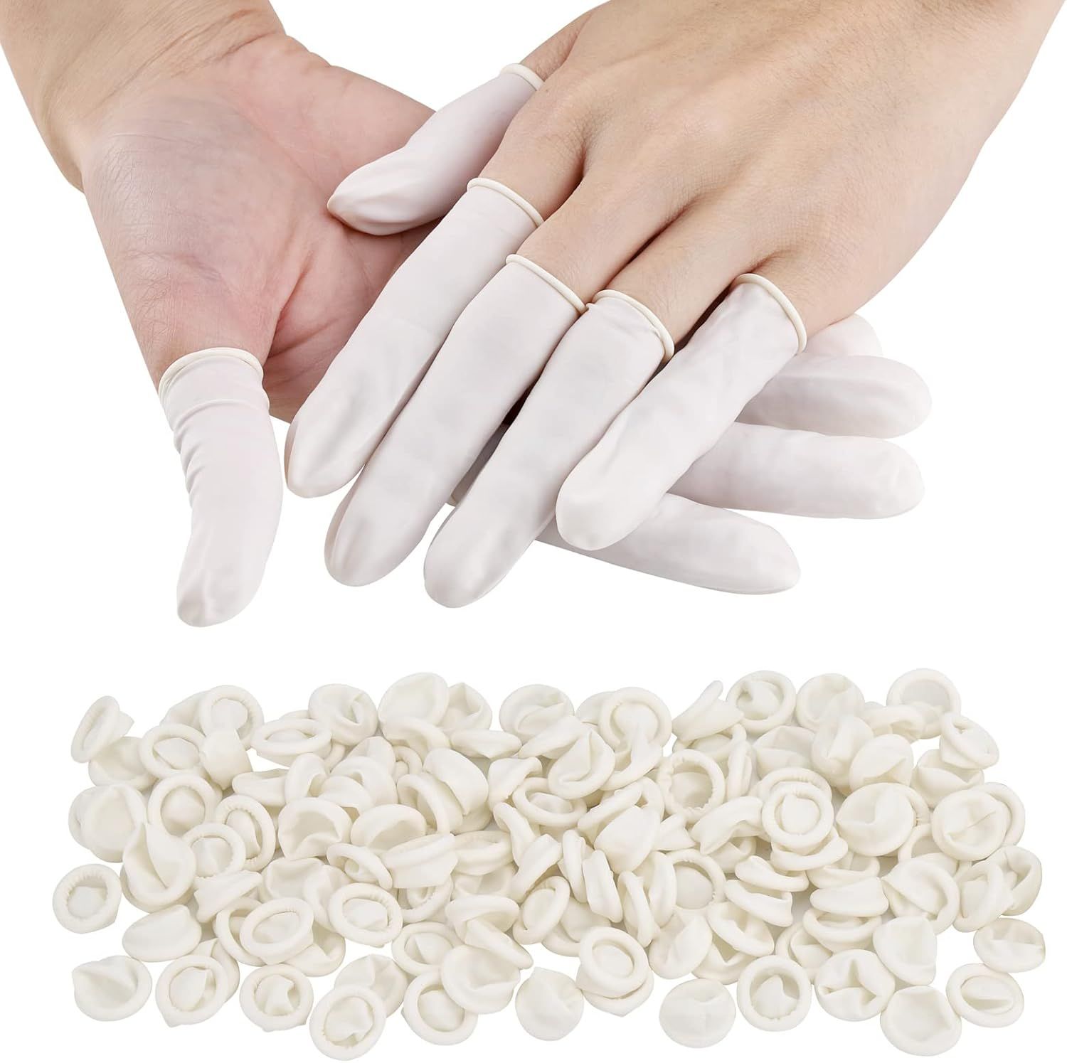 Finger Rubber Cots Disposable Thumb Gloves Protectors 100g (about 150pcs)