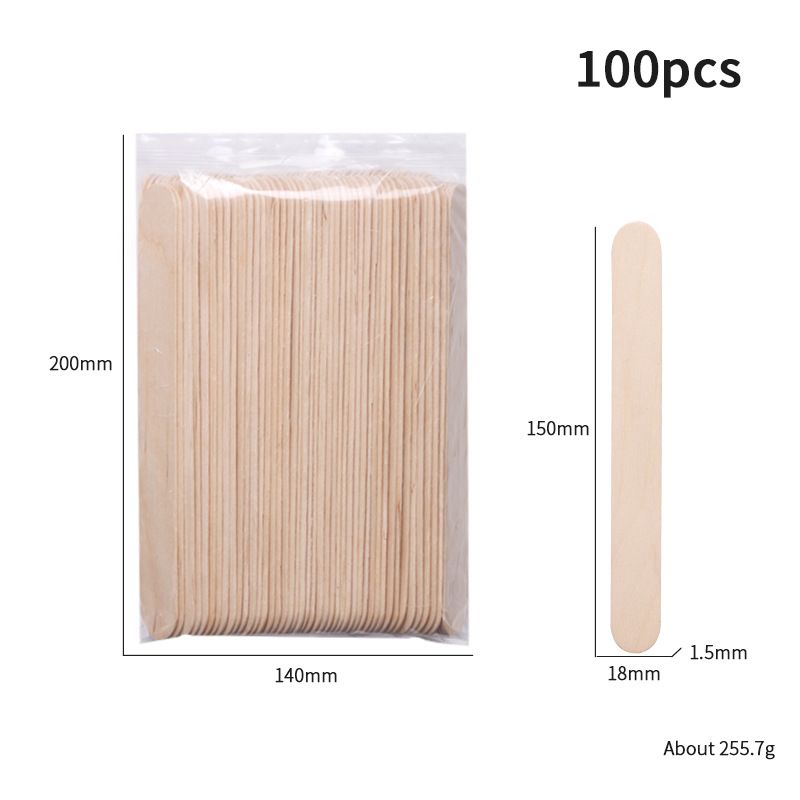 Disposable wooden waxing scraping sticks 50pcs 150*17mm