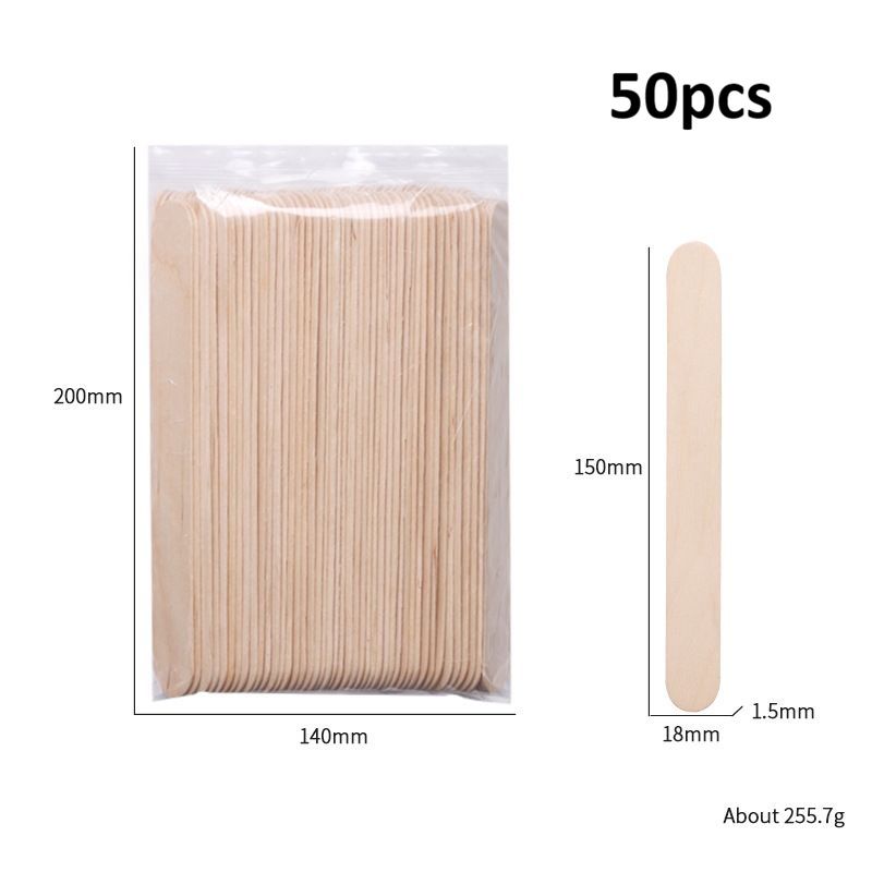 Disposable wooden waxing scraping sticks 50pcs 150*17mm