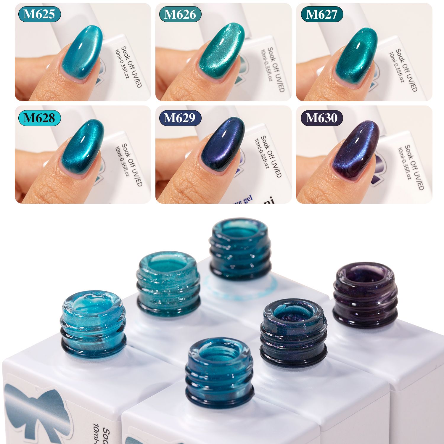 Vendeeni 6 colours 10ml Cat Eye Set 05