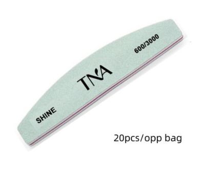 Shiner &amp; Polish nail filer 600/3000 20pcs - Half moon