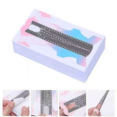 50pcs Extra Long Nail Form Extension Sticker Self-Adhesive Nail Tips Guide