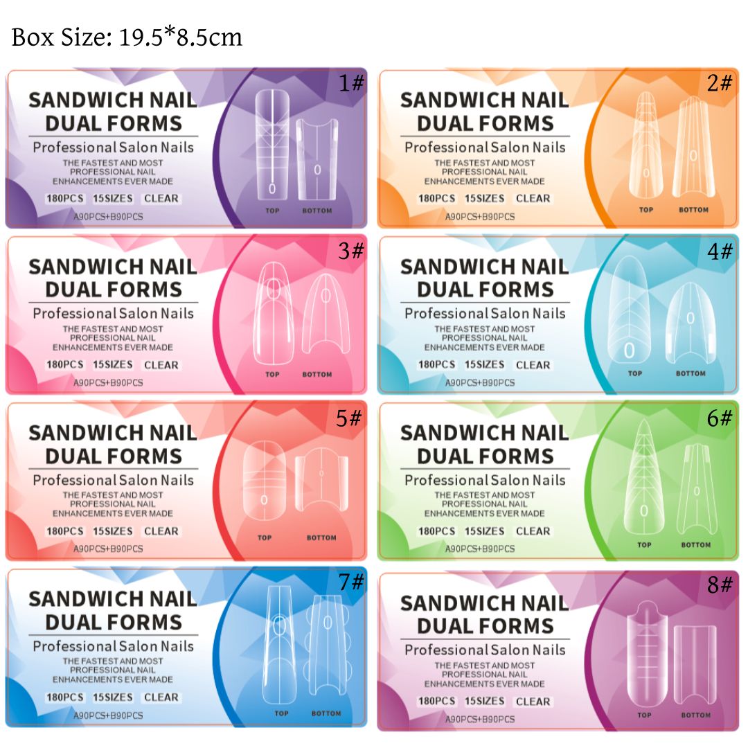 Sandwich Nail Dual Form 180pcs