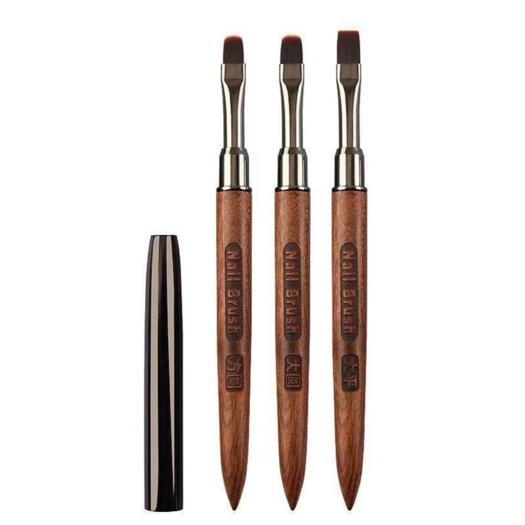 Red Sandalwood Manicure Brush with Lid