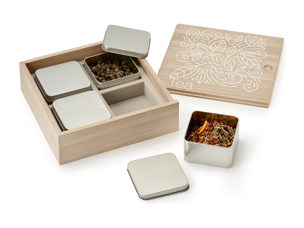 Houten box 'Tea Selection' Doosjes