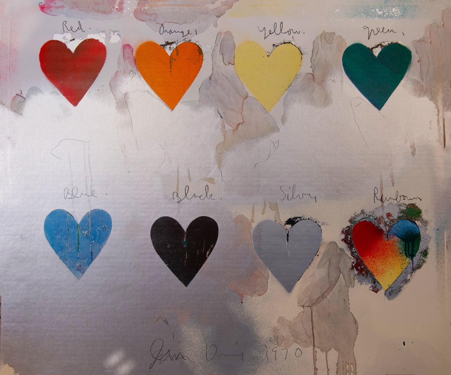 Jim Dine Eight Hearts/SOLD