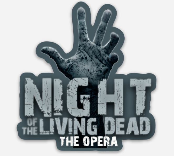 Night of the Living Dead, the opera Cut Out Sticker(2.8&quot; x 3&quot;)