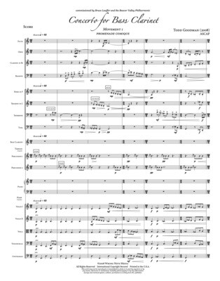 CONCERTO FOR BASS CLARINET (Orchestra) by Todd Goodman
