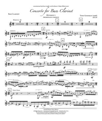 CONCERTO FOR BASS CLARINET AND WIND ENSEMBLE by Todd Goodman