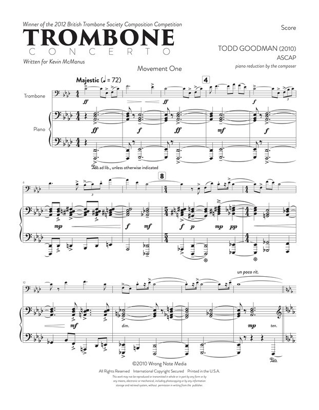 TROMBONE CONCERTO by Todd Goodman
