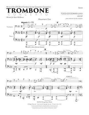 TROMBONE CONCERTO by Todd Goodman
