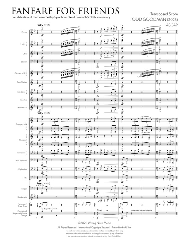 FANFARE FOR FRIENDS by Todd Goodman