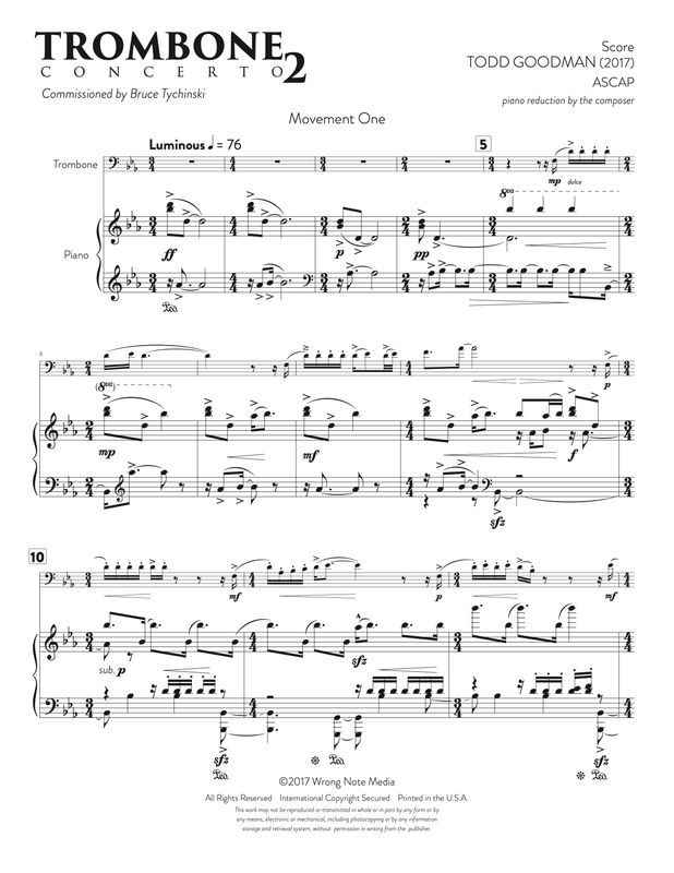 TROMBONE CONCERTO NO. 2 by Todd Goodman